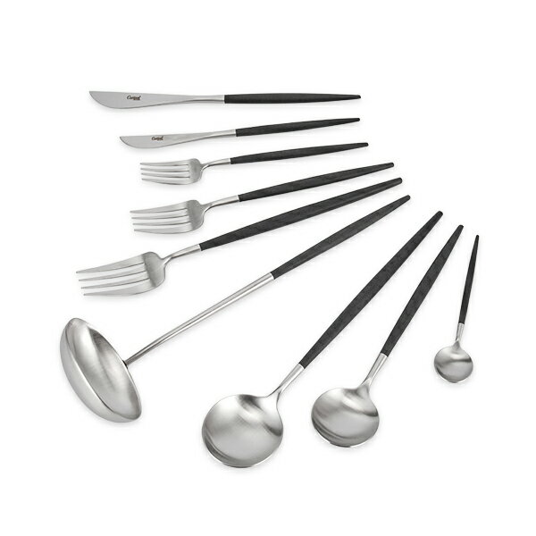 【2点以上で200円OFF 7/31 23:59迄】[全品送料無料] Cutipol クチポール GOA ゴア 75pcs Set 75ピースセット Black ブラック GO075 カトラリー あす楽