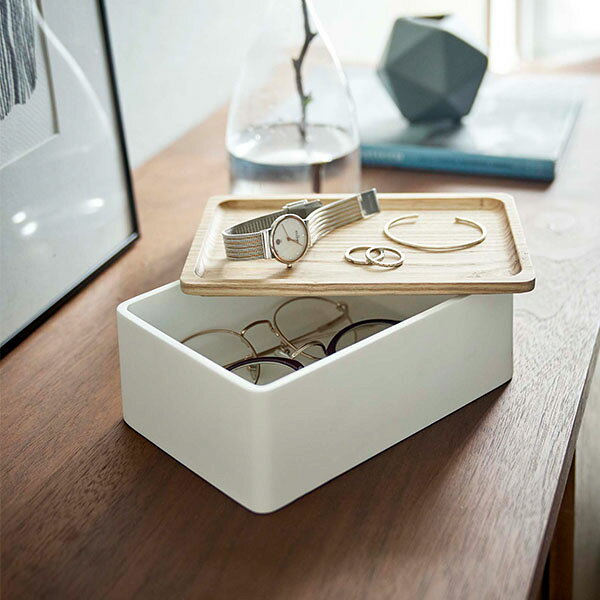 [全品送料無料] サングラス＆アクセサリー収納ケース リン RIN 小物入れ メガネ 収納 プライウッド 小物 おしゃれ シンプル アクセサリーケース 山崎実業