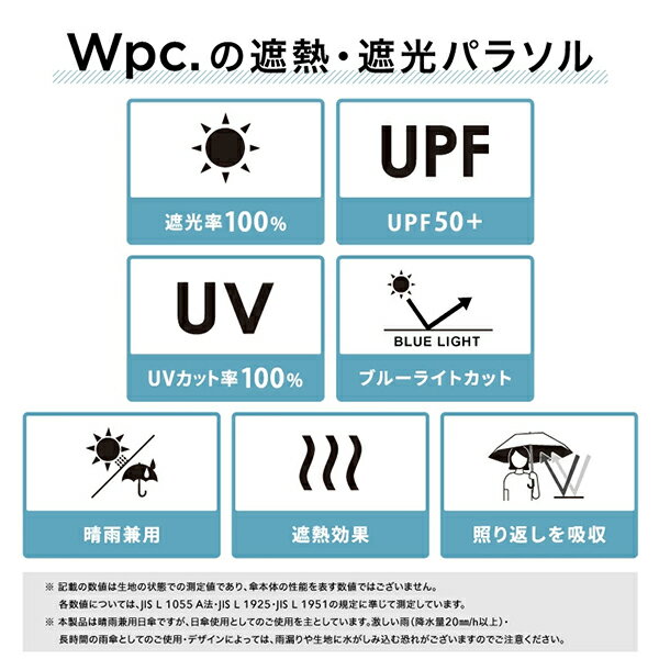 [全品送料無料] ダブリュピーシー Wpc. 長傘 日傘 遮光ドームパラソルフリル 81-13217-101 ベージュ ピンク チャコール ブルー レディース 女性 手開き式 おしゃれ かわいい 晴雨兼用 Wpc