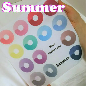 パーソナルカラー　色見本　スウォッチ　布　シーズン別　グラデーションタイプ　30センチサイズ　ブルべ/イエベ　スプリング　サマー　オータム　ウィンター　春夏秋冬