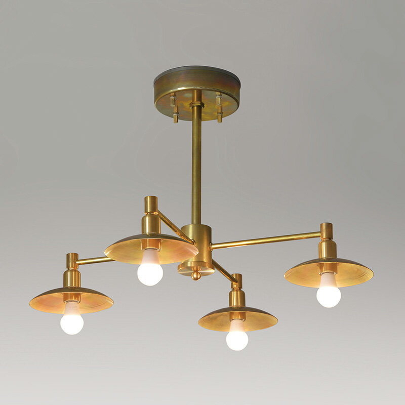 樂天商城 - 純国産インダストリアルライト 真鍮生地4灯ペンダントライト SSL104B