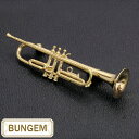 【G.W.セール開催中!10%OFF&ポイント5倍!】楽器GAKKI トランペット(trumpet) ブローチ 18金イエローゴールド K18 細く繊細なライン...