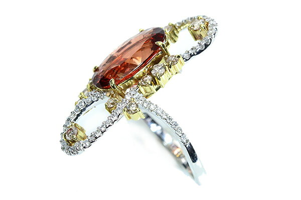 10％OFF＆ 対象 アンデシン リング 指輪 4.138カラット 18金ホワイトゴールド K18WG コーンケーブカットで煌め luck-jewel-10013980 LuckJewel ラックジュエル サンプル画像3