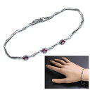 ★MEGA DEAL!10%ポイントバック対象商品★ルビー ブレスレット 0.360カラット 18金ホワイトゴールド K18WG 可憐 日常使い /白・透明(ホワイト)/セレクションジュエリー・新品/届10/1点もの