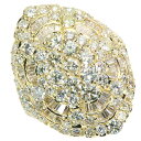 ダイヤモンド リング/指輪 4.450カラット 18金イエローゴールド K18 豪華 たっぷりダイヤ 眩しい煌めき 肉厚 /白・透明(ホワイト)/アウトレット・新品/届10/1点もの