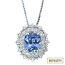 【楽天スーパーDEAL・15%ポイント還元対象商品!】サファイヤ ネックレス 2.150カラット プラチナ PT950/PT850 最高峰のコーンフラワーカラー 鑑別書付 /青(ブルー)/セレクトブランド・新品/届10/ラックジュエル luckjewel/1点もの