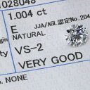 ダイヤモンド 1.004カラット ルース loose E　VS2　VERY GOOD ソーティング付 /白・透明(ホワイト)/ダイヤモンドルース/リフォーム エンゲージ 空枠/ラックジュエル luckjewel/