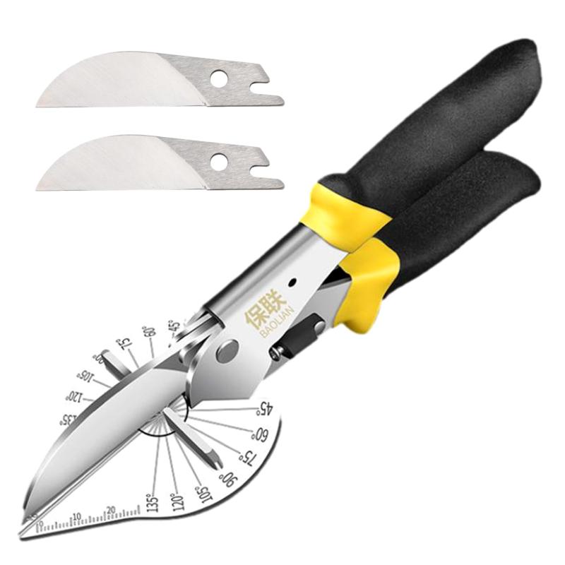 SAKIRABITO モールカッター ユニバーサルカッター アングルハサミ 角度調節可能 45～135度 替刃2枚付