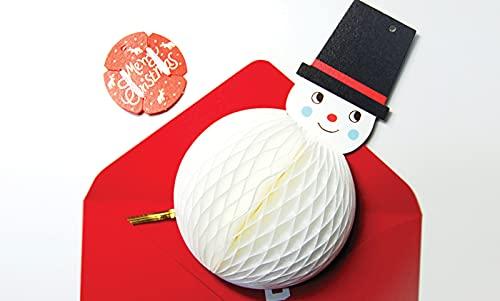 3D 立体 クリスマス カード 【膨らむ雪だるま】 3D 立体 クリスマス カード 【膨らむ雪だるま】