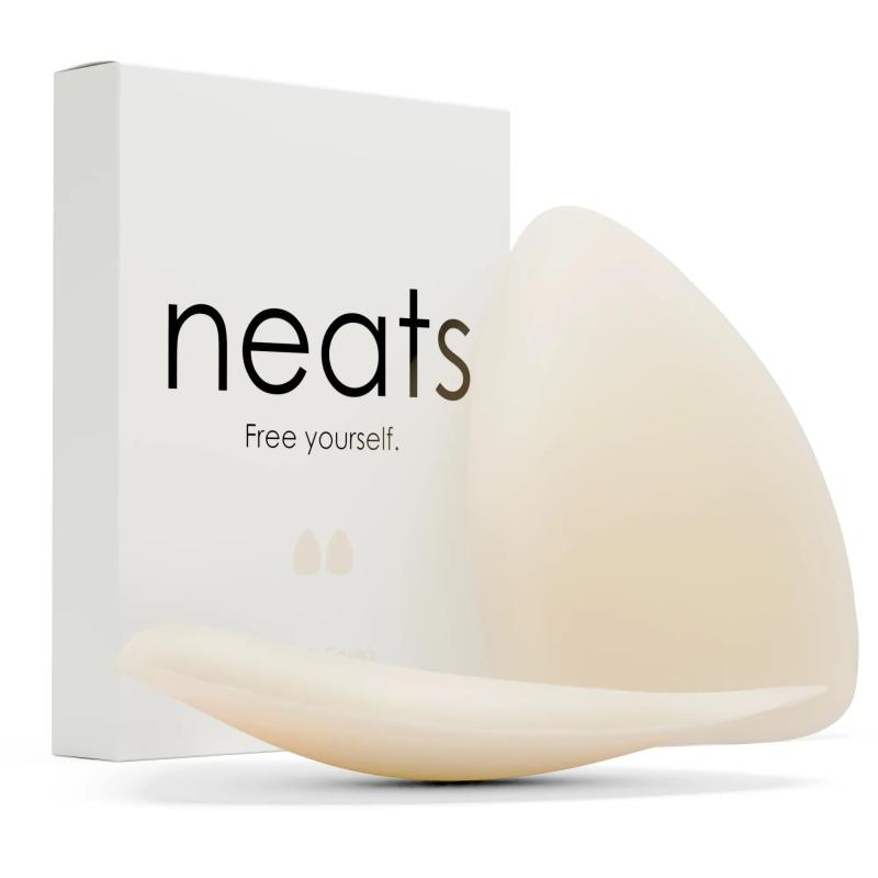 NEATS Triangle Nipple Covers for Women, Reusable Hypoallergenic Adhesive Silicone Pasties, Seamless Invisible No-Show Waterproo