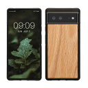 kwmobile スマホケース Google Pixel 6対応 ケース - 木製 携帯ケース TPUバンパー - ナチュラル ウッド スタイル