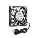 ファン 60mm 静音 USB 扇風機 小型 クーラー 冷却 6cm DC 5V 冷却ファン60mmx60mmx10mm