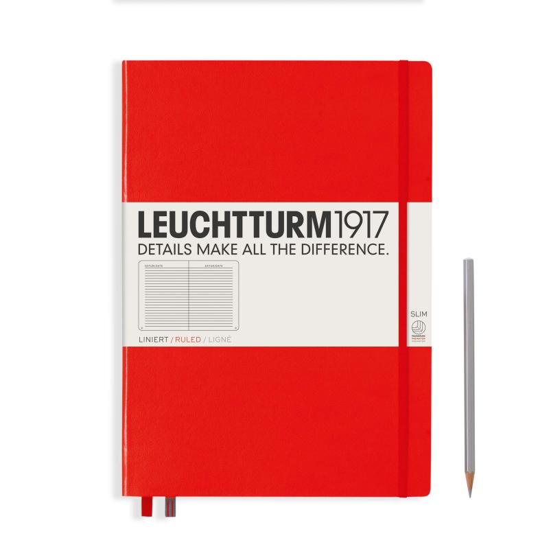 Notizbuch Slim Master (A4+) liniert rot