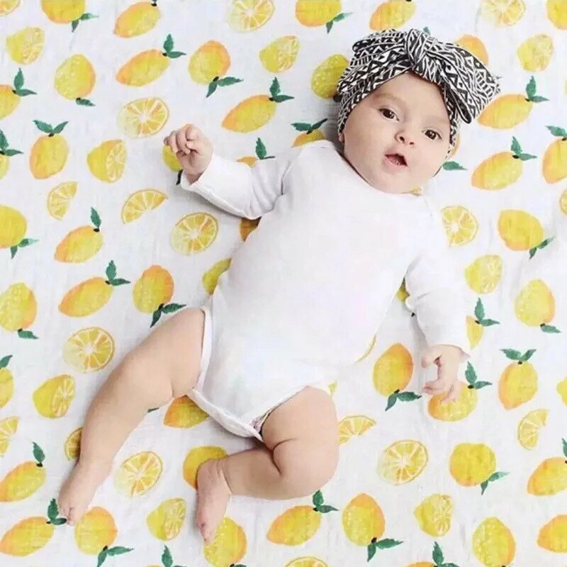 楽天スーパーセール ラックるみ マルチブランケット スワドル 新生児 （90cm×90cm） バンブー モスリン コットン おくるみ ガーゼ 出産準備 出産祝い ギフト Luck baby 2