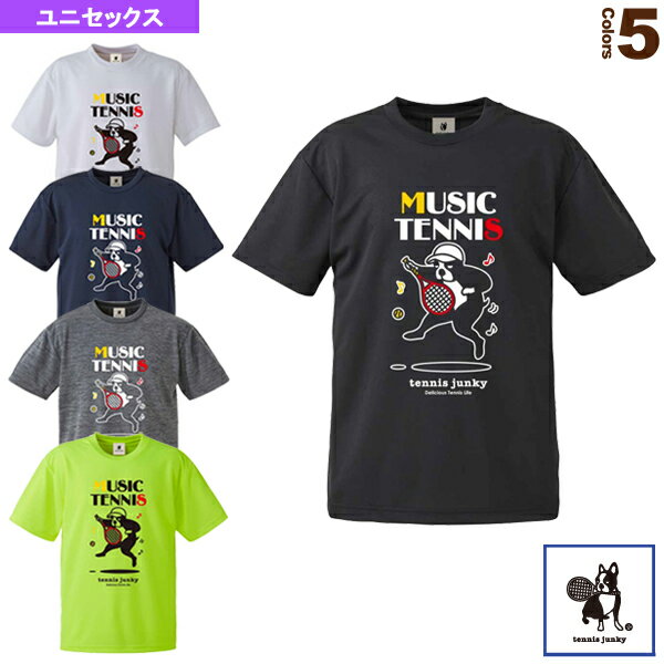 楽天テニス・バドミントン　LuckpieceMUSIC TENNIS＋8／ドライTシャツ／ユニセックス（TJ19005）《テニスジャンキー テニス・バドミントンウェア（メンズ/ユニ）》