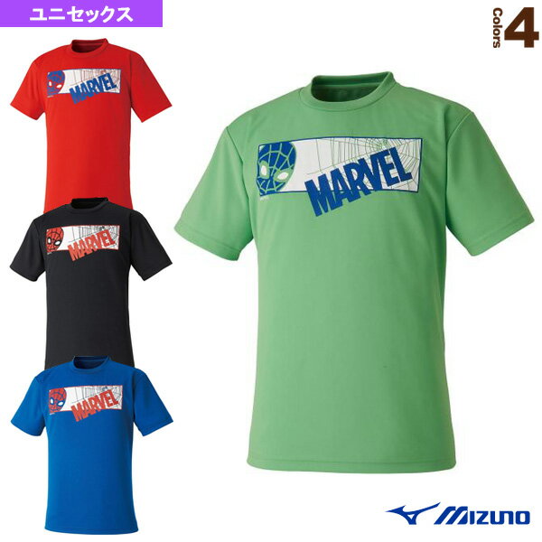 MARVEL マーベルTシャツ／Type1／スパイダーマンシリーズ／ユニセックス（72JA9Z53）《ミズノ テニス・バドミントンウェア（メンズ/ユニ）》