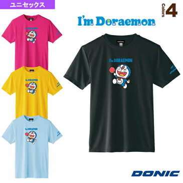 卓球TシャツB／DONIC × I am DORAEMON／ユニセックス（YL111）《DONIC 卓球 ウェア（メンズ/ユニ）》(ドラえもん)