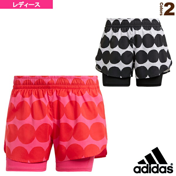 MARIMEKKO 2IN1／ADIDAS×マリメッコ マラソン 20 2-IN-1ショーツ／レディース（BL841）《アディダス ランニングウェア（レディース）》