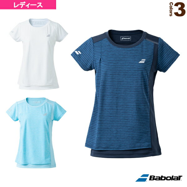 PURE SHORT SLEEVE SHIRT／半袖ゲームシャツ／レディース BWG2323 《バボラ テニス・バドミントンウェア レディース 》