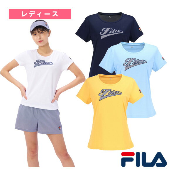 アップリケTシャツ／レディース（VL2855）《フィラ テニス・バドミントン ウェア（レディース）》