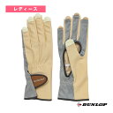 グローブ ネイルスルータイプ 両手セット 手のひら側穴あきタイプ レディース TGG0118W《ダンロップ テニスアクセサリ・小物》