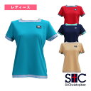 グレンチェックスクエアネックゲームシャツ/レディース(STC-BDW6453)《セントクリストファー テニスウェア(レディース)》
