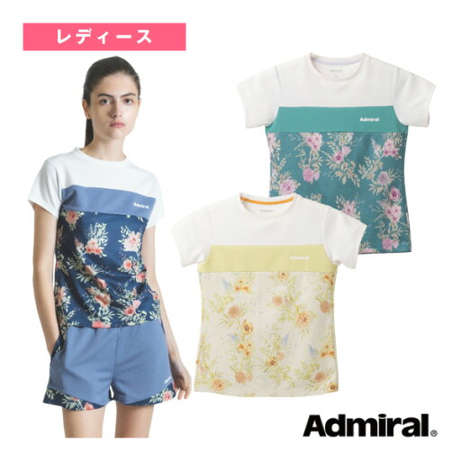 フロントラインフラワーTシャツ レディース ATLA512《アドミラル(Admiral) テニスウェア(レディース)》 フロントラインフラワーTシャツ レディース ATLA512《アドミラル(Admiral) テニスウェア(レディース)》
