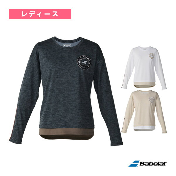 ■商品情報 商品名プレイレンジ 長袖シャツ PLAY LONG SLEEVE SHIRT レディース BWP6576 バボラ テニスウェア（レディース） メーカー名バボラ カラー（101／WH00）ホワイト, （105／BK00）ブラック, （137／BG00）ベージュ サイズM, L, XL 素材MELANGE TECH KNIT 生産国中国 ■メーカー希望小売価格はメーカーカタログに基づいて掲載していますサイズ(cm)MLXL 身長157～163162～168167～173 バスト80～8683～8986～92 ウエスト61～6764～7067～73 ■商品詳細情報 特徴バボラギアと連動したクラシック＆カジュアルテイストなアパレルコレクション。ライフスタイルとテニスの融合したプロダクトを提案します。アップリケ＆ボーダーが特徴的なルーズフィットシルエットロングスリーブシャツ。汗染み対策素材採用。LOOSE FIT テクノロジー【吸水速乾】【UV】【汗染み対策】