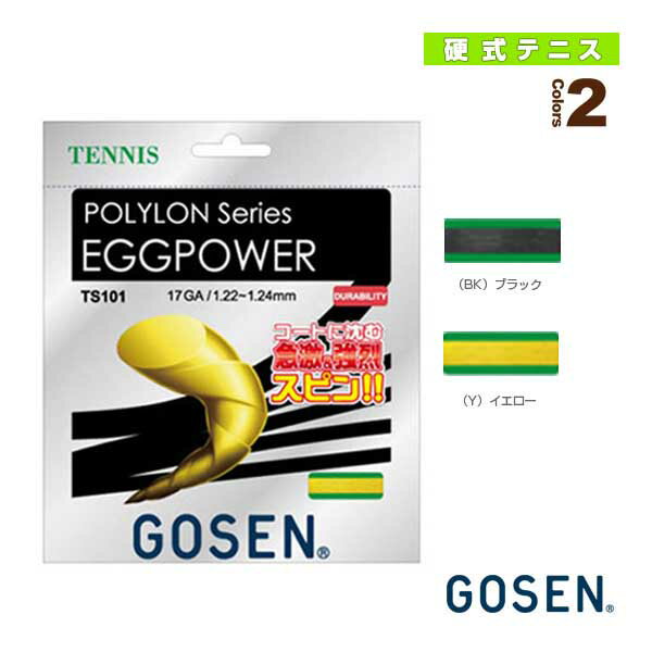 ポリロン エッグパワー 17 POLYLON EGGPOWER 17 TS101《ゴーセン テニスストリング(単張)》