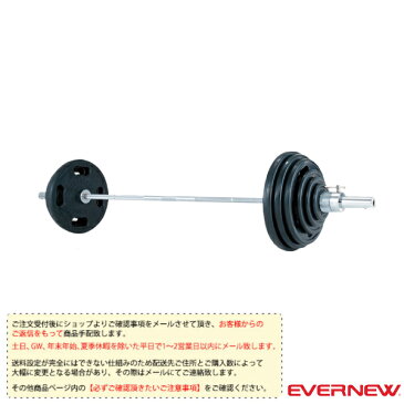 [送料別途]50φラバーバーベル 150kgセット（ETB380）《エバニュー オールスポーツ トレーニング用品》