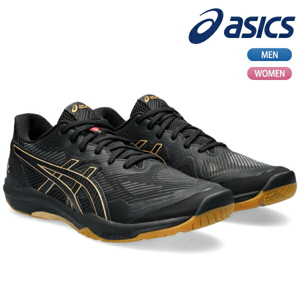 　商品情報 ■　メーカー asics 【アシックス】 ■　商品名 ROTE JAPAN LYTE FF 3 ■　品番 1053A054 ■　カラー 003：ブラック×ピュアゴールド ■　アッパー素材 本体：合成繊維＋合成樹脂＋人工皮革 ■　アウターソール ゴム底 ■　その他仕様 インナーソール：合成樹脂(SpEVA)/取り替え式 適合する別売中敷：1173A029 ■　発売時期 2024 春夏 ■　生産国 ベトナム ■　サイズ 22.5〜30.0cm　［足型：スタンダード］ 約251g/27.5cm（従来モデルより約5g軽量化） ■　詳細情報 「バレーボールに求められる平面でのスピードや反応に適した軽量モデル」 リベロやセッターなど平面でのスピーディーな動きが求められ、とにかく軽いシューズを 求めるプレーヤーにおススメです。 部活プレーヤーのために設計されたROTE JAPAN LYTE FF 3は、軽量性と高いサポート性の両立を追求した新しいアッパー材を採用。平面間での瞬発的な動きや反応のスピードを追求します。ミッドソールはFLYTEFOAMと FLYTEFOAM Propel を組み合わせることにより、クッション性を高めるとともに、優れた反発性でより反応性の高い蹴り出しをサポートします。また、アウターソール中足部のTWISSTRUSSが、斜め前方向に踏み出すときの安定性を高めます。 ポイント1：軽量性と高サポート性の両立を追求したアッパー 新素材のMOTIONWRAPは軽量でキックバックが強く、平面間での瞬発的な動きや反応のス ピードを追求しています。 ポイント2：蹴り出し時の反発性を追求 ミッドソール素材は中〜後足部にFLYTEFOAM、前足部には FLYTEFOAM Propelを採用。軽量性や衝撃緩衝性と同時に蹴り出し時の反発性を追求 。 ポイント3：より素早い反応を追求するアジリティサポート 中足部にはTWISTRUSS構造を採用することにより特に斜め前方向への素早い反応を 追求。 一瞬の判断が勝敗を分けるバレーボールプレーヤーのアジリティをサポートします。 　ご注文の際のご注意 ■　商品の在庫について 当サイトの商品は、一部の店頭在庫商品およびメーカーからのお取り寄せとなります。必ずしも在庫が確保された商品ではございません。また、商品在庫を店頭、他のオンラインショップと共有しておりますので、ご注文が可能な状態でも売り切れていることがございます。 ご注文を頂いてから出荷までには、店頭在庫商品を除き、通常2〜3営業日かかります。納期をお急ぎの場合には、お電話またはメールにてお問い合わせ下さい。 ■　商品のカラーについて 掲載している商品画像は、ご使用のコンピューターの環境や撮影の光加減によって、実際の商品イメージと異なることがございます。予めご了承いただきますようお願いいたします。