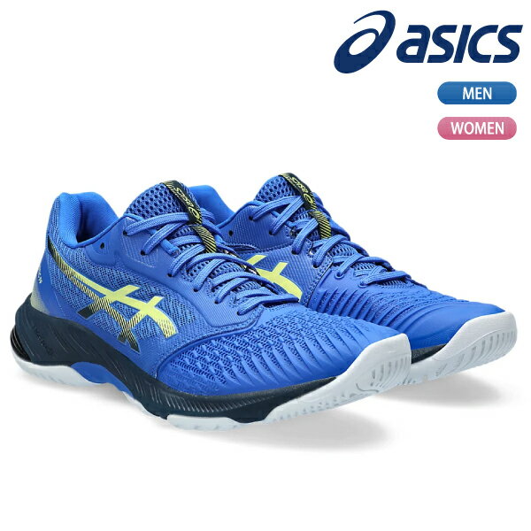 　商品情報 ■　メーカー asics 【アシックス】 ■　商品名 NETBURNER BALLISTIC FF3 ■　品番 1053A055 ■　カラー 403：イリュージョンブルー×グロウイエロー ■　アッパー素材 合成樹脂＋人工皮革＋合成繊維 ■　アウターソール ゴム底 ■　その他仕様 インナーソール：合成樹脂/取り替え式 ■　発売時期 2023 秋冬 ■　生産国 ベトナム ■　サイズ 22.5〜31.0・32.0cm　［足型：スタンダード］ 約340g/27.0cm ■　詳細情報 アシックスのバレーボールシューズで最もクッション性を重視したネットバーナーのNEWモデルです。 「クッション性とクイックネスを追求し、ゲームを通したネット際でのハードワークをサポートするクッションモデル」 ・ROTE JAPAN LYTE FF2やV-SWIFT FF3と比較して厚めに設計されたミッドソールや、かかと部にGELテクノロジーを採用することでクッション性を追求。繰り返すジャンプの負担を軽減。 ・前足部に配置されたX字の屈曲溝が屈曲性を高め、多彩なステップワークをサポート。中足部の内側で分割されたTWISTRUSSが斜め前方向への素早い方向転換をサポート。踏みつけ部からかかと部の高低差をアップすることで前傾姿勢を促し、前方向へのスムーズな移動を実現。より素早いステップワークに繋がります。 ・前作のFF2よりさらに5gの軽量化を図り、軽量性もアップしています。 　ご注文の際のご注意 ■　商品の在庫について 当サイトの商品は、一部の店頭在庫商品およびメーカーからのお取り寄せとなります。必ずしも在庫が確保された商品ではございません。また、商品在庫を店頭、他のオンラインショップと共有しておりますので、ご注文が可能な状態でも売り切れていることがございます。 ご注文を頂いてから出荷までには、店頭在庫商品を除き、通常2〜3営業日かかります。納期をお急ぎの場合には、お電話またはメールにてお問い合わせ下さい。 ■　商品のカラーについて 掲載している商品画像は、ご使用のコンピューターの環境や撮影の光加減によって、実際の商品イメージと異なることがございます。予めご了承いただきますようお願いいたします。