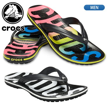 【あす楽対応】クロックス【crocs】クロックバンド プリンテッド フリップ メンズ　205943 国内正規品