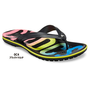 【あす楽対応】クロックス【crocs】クロックバンド プリンテッド フリップ メンズ　205943 国内正規品