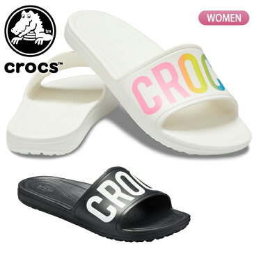 【あす楽対応】クロックス【crocs】レディース クロックス スローン ロゴ マニアスライド ウィメンズ 205945 国内正規品