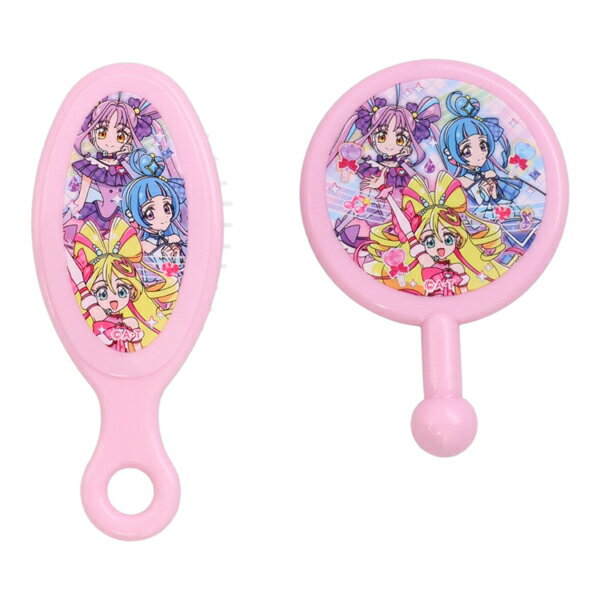おでかけセット ピンク キミとアイドルプリキュア キュアアイドル キュアウインク ヘアブラシ ミラー クリアポーチ おしゃれ遊び キッズ 旅行