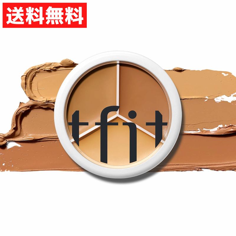tfit ティーフィット コンシーラー カバーアップ プロ コンシーラー パレット 15g ウォータープルーフ 04 DARK ダーク 自然 素肌 日焼け肌 小麦肌 なめらか カバー力 初心者 韓国 コスメ メイクアップ