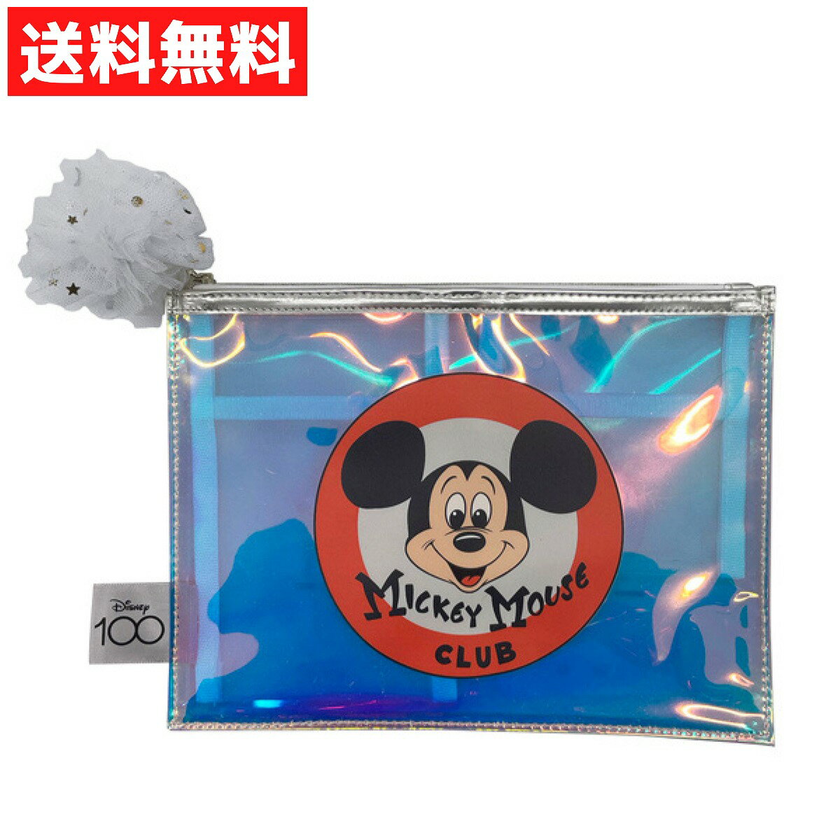 ディズニー 100周年 フラットポーチ ミッキーマウス 粧美堂 オーロラグッズ レトロのサムネイル