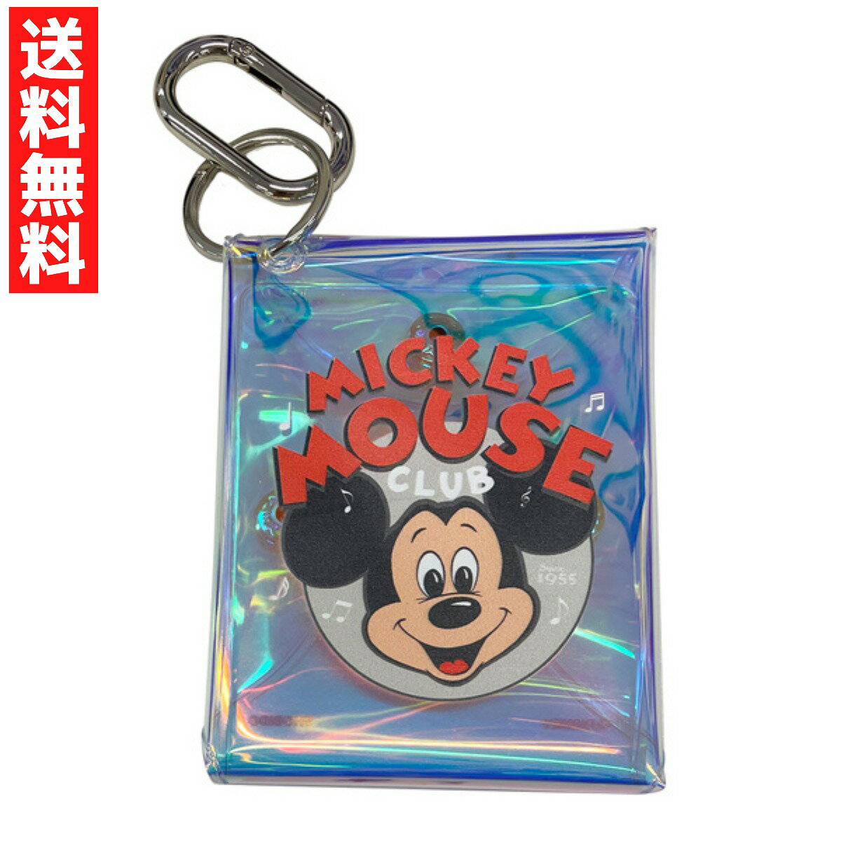 ディズニー100周年ミニポーチ ミッキーマウス オーロラグッズ レトロ感 小物 ケース カラビナ付 小物収納 小銭のサムネイル