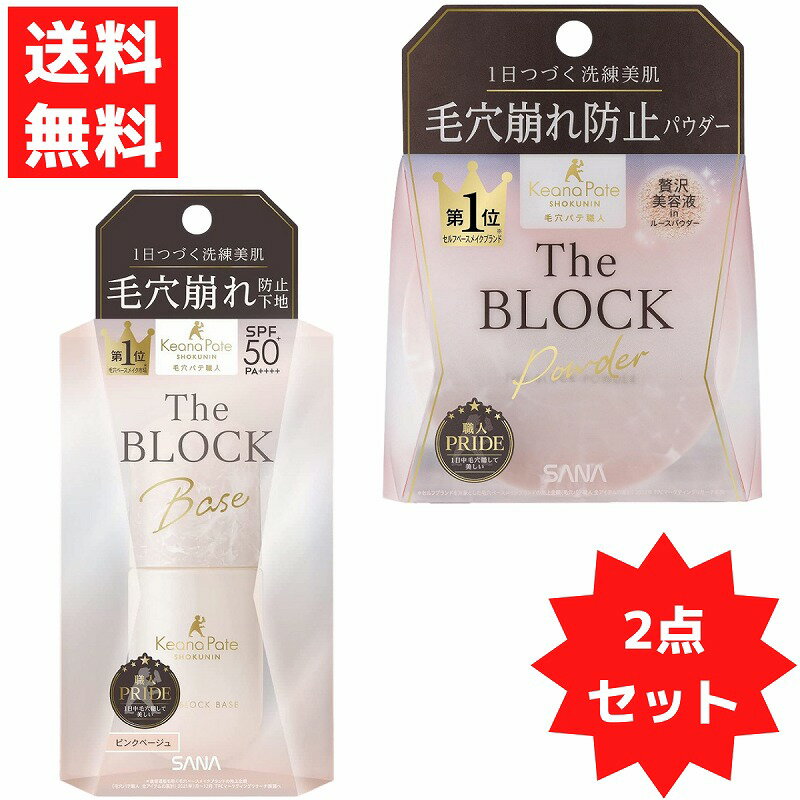 サナ 毛穴パテ職人 毛穴崩れ ブロック下地 + ブロックパウダー 2点セット 乾燥 UV 化粧下地 ルースパウダー