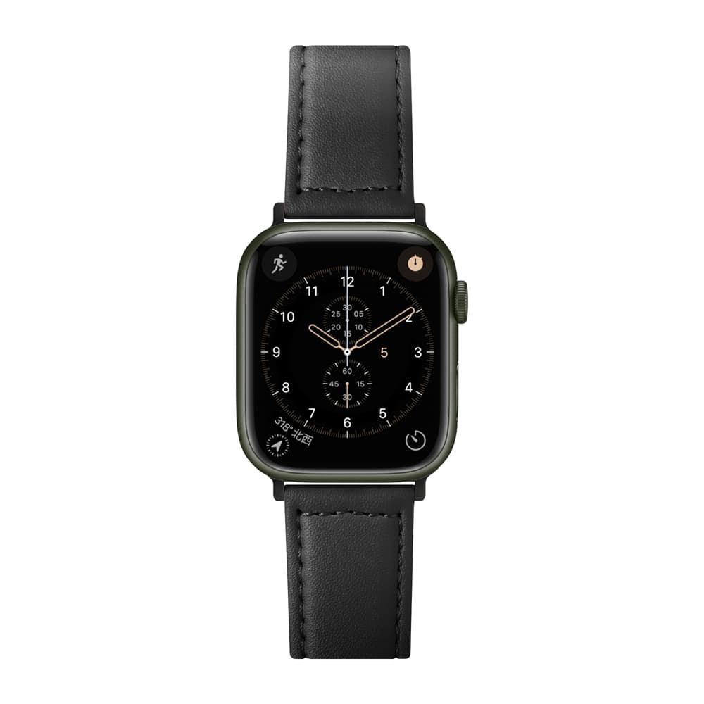 Apple Watch PUレザーバンド ブラック バンド ベルト 49mm 45mm 44mm 42mm アップルウォッチ 替え