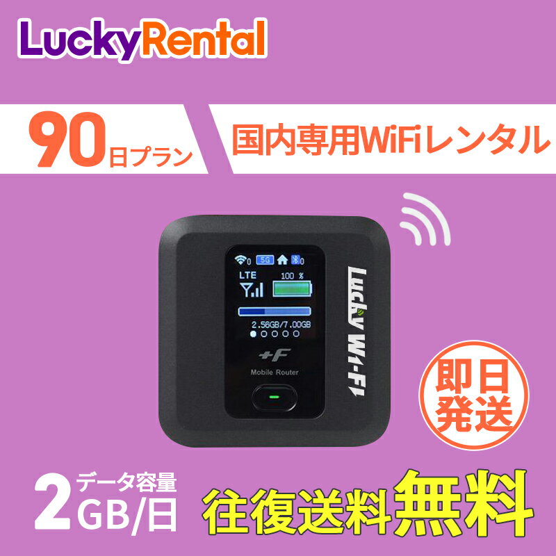 【土日もあす楽】wifi レンタル 1日2GB 90日 3か