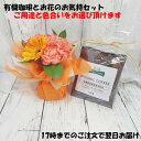 クール便可 翌日配達17時〆 有機栽培 珈琲とお花のお気持ちセットご用途と色合いをお選び下さい