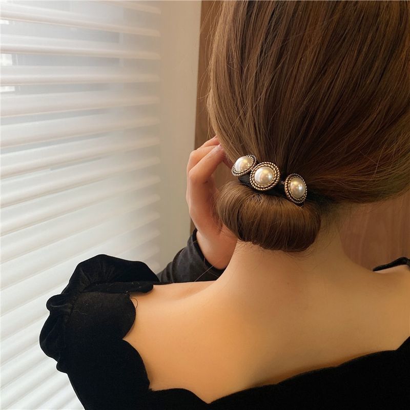 お団子メーカー ヘアワイヤー レディース ヘアアクセサリー フラワー お花 フェイ...
