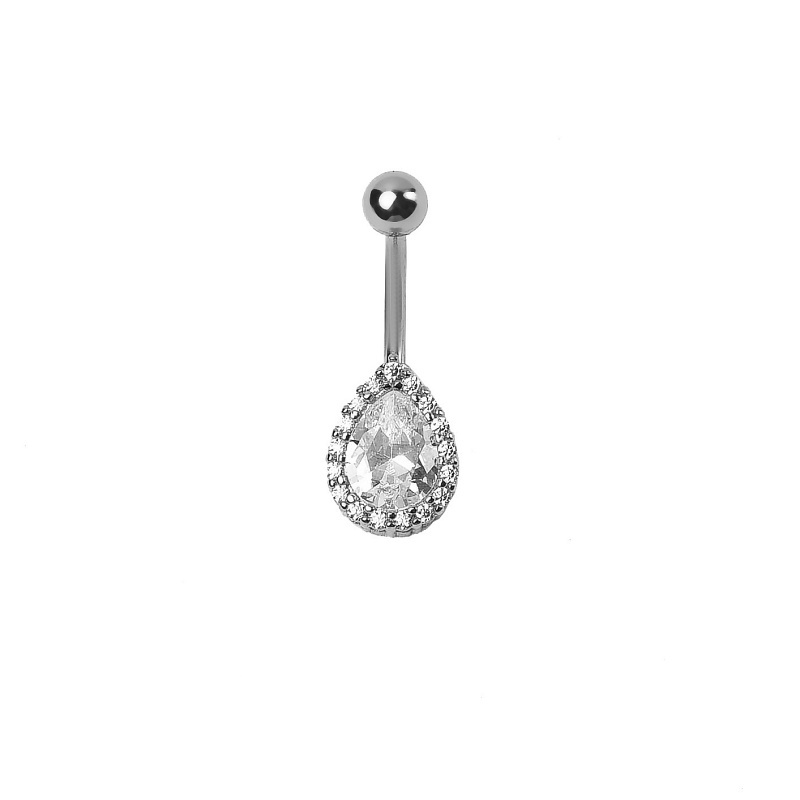 ボディピアス へそピアス 単品 1個 レディース 女性 アクセサリー バーベル型 雫 ...