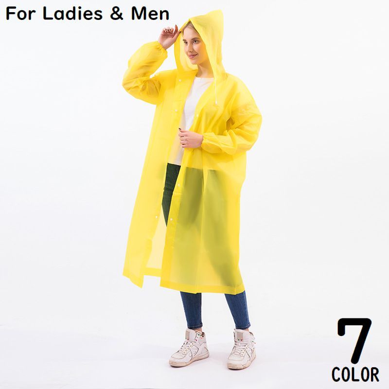 レインコート 男女兼用 レインウェア 雨具 雨合羽 カッパ ロング丈 軽量 防水 防風 通勤 通学 自転車 バイク 無地 半透明