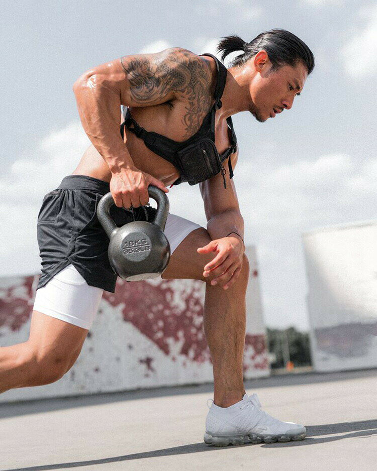 ハーフパンツ スパッツ 一体型 メンズ 男性 スポーツウェア 5分丈 ポケット タオル...