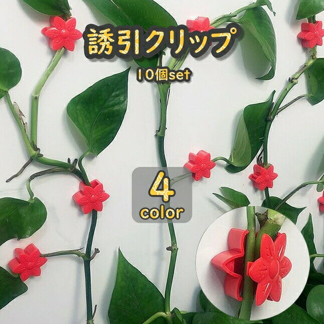 可愛いフラワー型の誘引クリップ同色10個セットです。両面テープで壁に固定ができるので、ツルが多い植物などに最適◎ 植物だけでなく配線をまとめたり、インテリアとしてもお洒落♪ 【サイズについて】画像をご参照ください。 【カラーについて】生産ロットにより柄の出方や色の濃淡が異なる場合がございます。お使いのモニターや撮影時の光の加減などにより画像と実際の商品のカラーが異なる場合もございます。予告なしにカラーやデザインなどの変更がある場合もございます。 【素材について】ABS