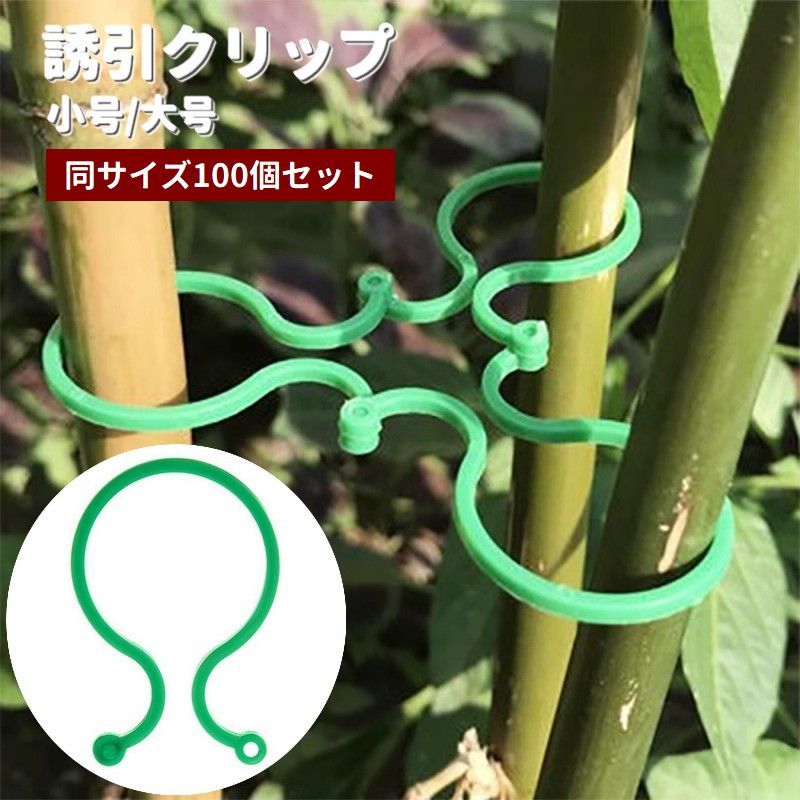 8の字型誘引クリップ、同サイズ100個セットです。植物のつるや茎を固定するのに役立ちます◎ 【サイズについて】画像をご参照ください。 【カラーについて】生産ロットにより柄の出方や色の濃淡が異なる場合がございます。お使いのモニターや撮影時の光の加減などにより画像と実際の商品のカラーが異なる場合もございます。予告なしにカラーやデザインなどの変更がある場合もございます。 【素材について】プラスチック