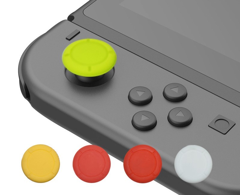BACKYARD FAMILY 雑貨タウンのジョイスティックカバー 4個セット Nintendo switch用アクセサリー switch関連雑貨 ラウンド 丸形 摩耗防止 汚れ防止 防汚 無地 ブラック ホワイト ピンク ブルー シンプル カジュアル 可愛い キュート おしゃれ ポップ｜アングル3